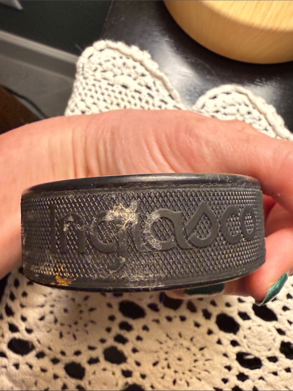 Stanley Cup Playoffs 2023 Gold Hockey Puck - Picture 6 of 6